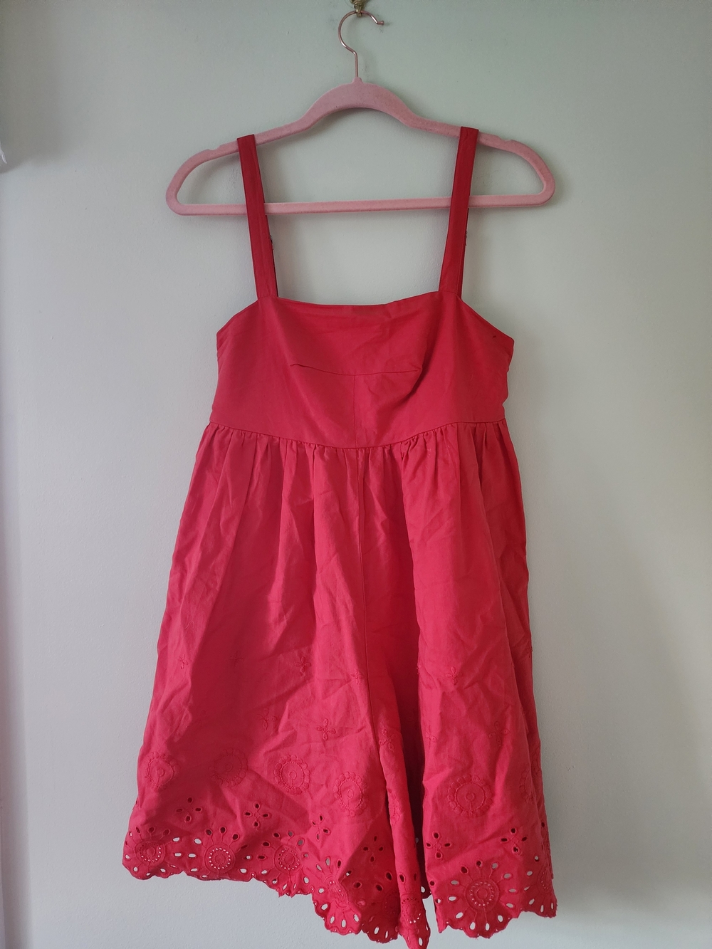 Maeve By Anthropologie Eyelet Sundress-Style Romper